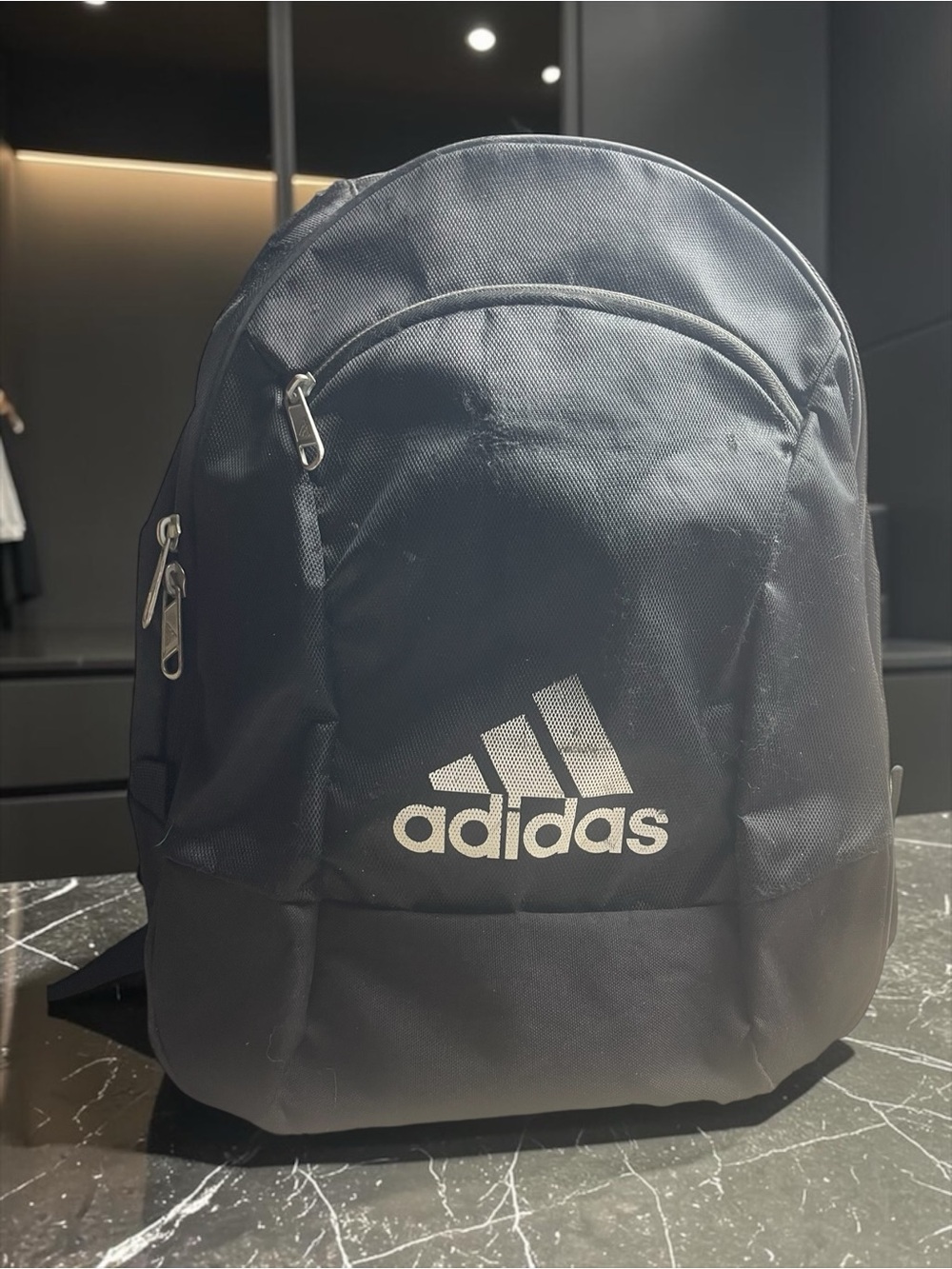 Adidas Backpack Black White Logo School Travel Sports Bookbag Unisex